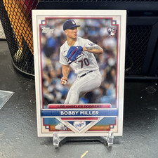 TOPPS 2023 BOBBY MILLER LOS ANGELES DODGERS BASEBALL ROOKIE CARD #65. rookie card picture