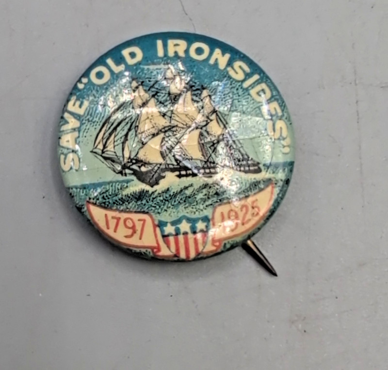 1925 US Save Old Ironsides fundraiser button