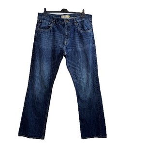 NEXT Jeans Bootcut Uomo 100% Cotone, Denim Blu Classico, Vita Regolare, Taglia 38