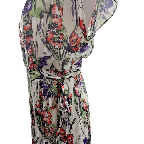Maeve by Anthropologie Flora Maxi Wickelkleid V-Ausschnitt Gr. 12 Cottagecore Freizeit - Bild 4 von 9