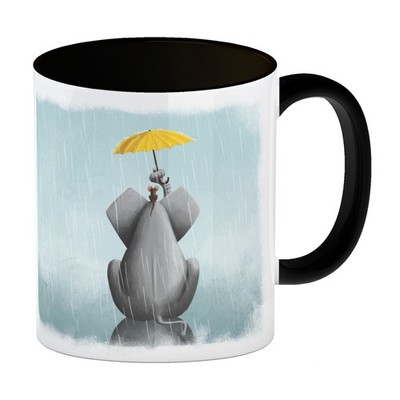 Danke, dass du immer für mich da bist Kaffeebecher Schwarz mit schönem Motiv