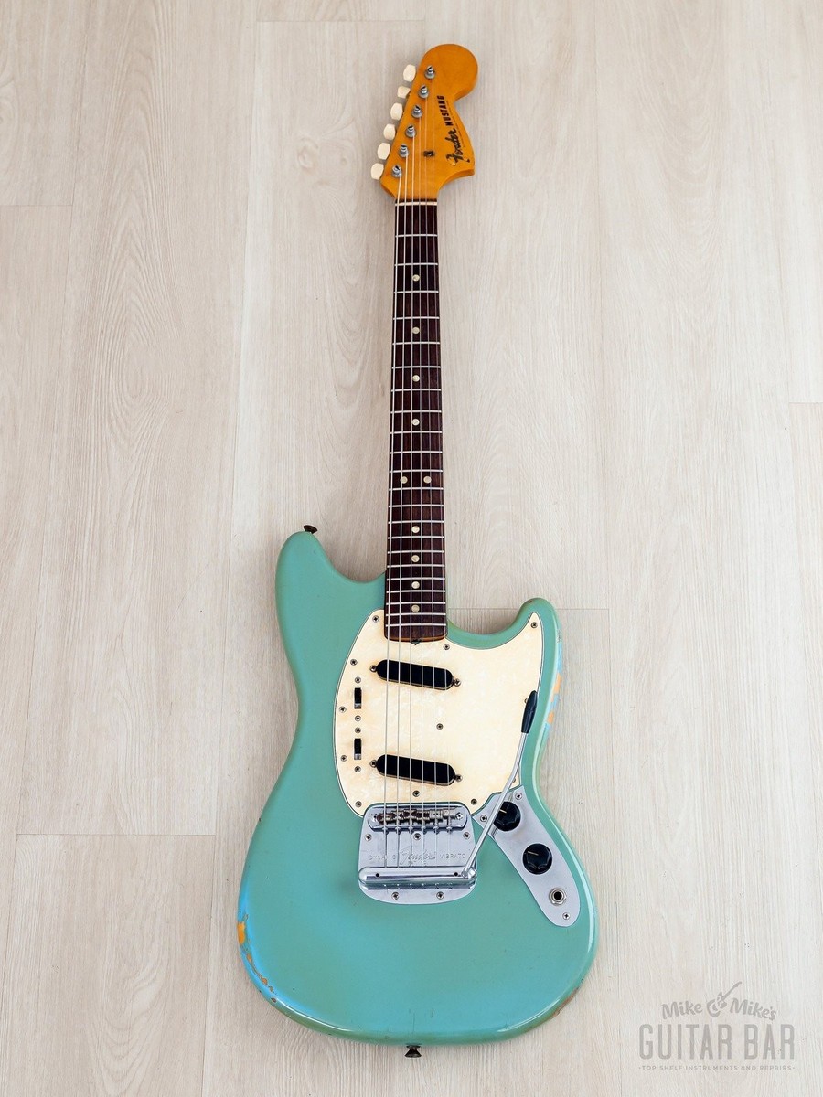 1968 Fender Mustang Vintage Offset Guitar Daphne Blue w/ Case | eBay