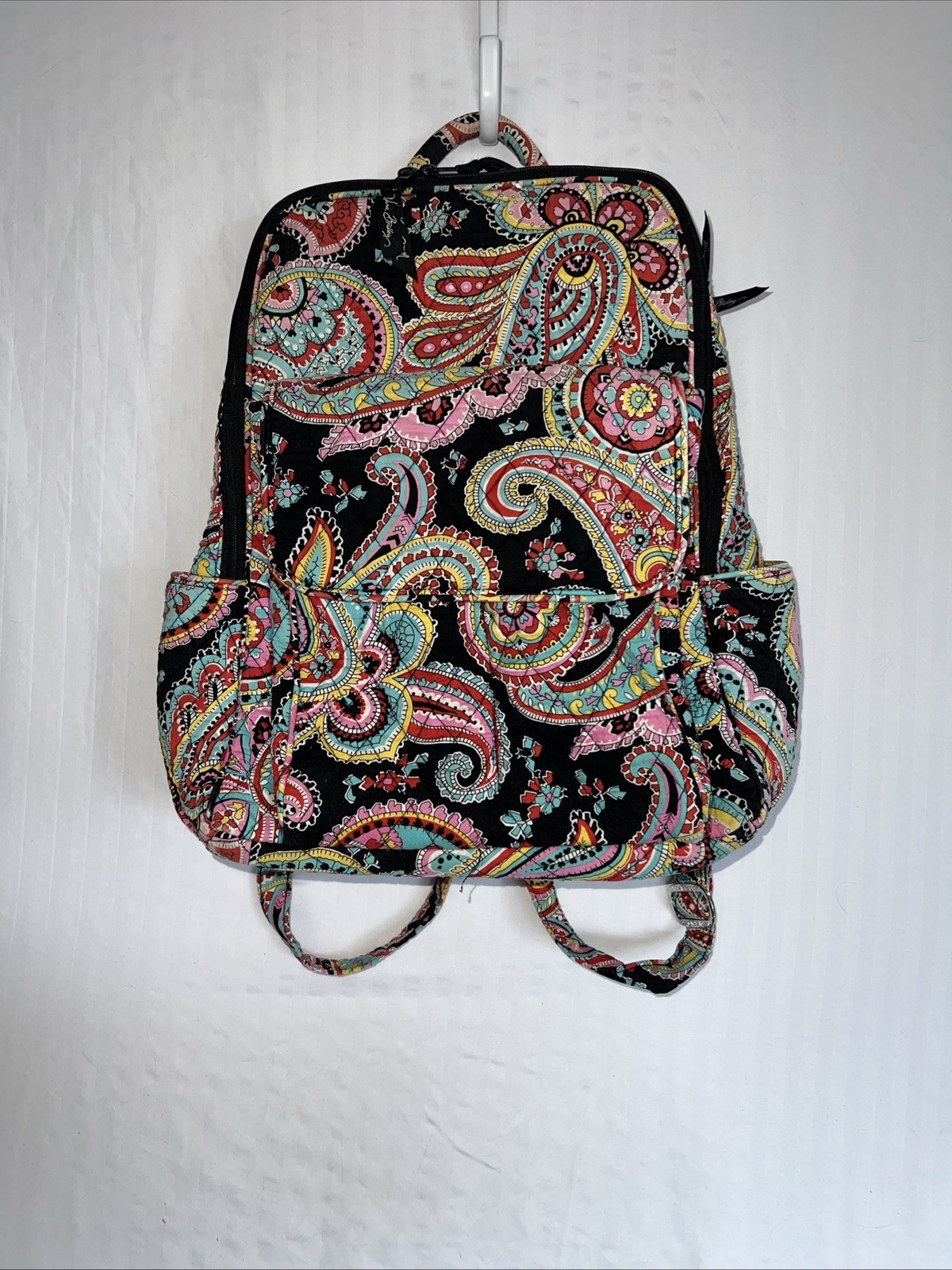 Vera Bradley Parisian Paisley Print Campus Backpack Quilted 