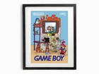 Retro Game Boy Poster Wandbild mit Bilderrahmen Mario 40x50cm