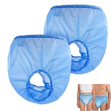 Florith 2 Pack Adult Incontinence Pants TPU Waterproof Diaper Cover, Plastic ...