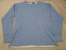 VINTAGE Duofold Shirt Mens Large Blue Wool Thermal Baselayer Ski Adult