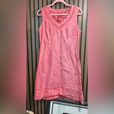 OSCAR DE LA RENTA COMPANY Pink Sleeveless Embroidered Dress Sz 10