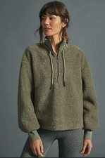 Varley Berea Quarter-Zip Pullover Sherpa Sweatshirt Womens XS