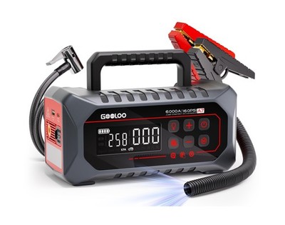 GOOLOO A7 Jump Starter with Air Compressor, 6000A &160PSI 12V Car Battery Jum...