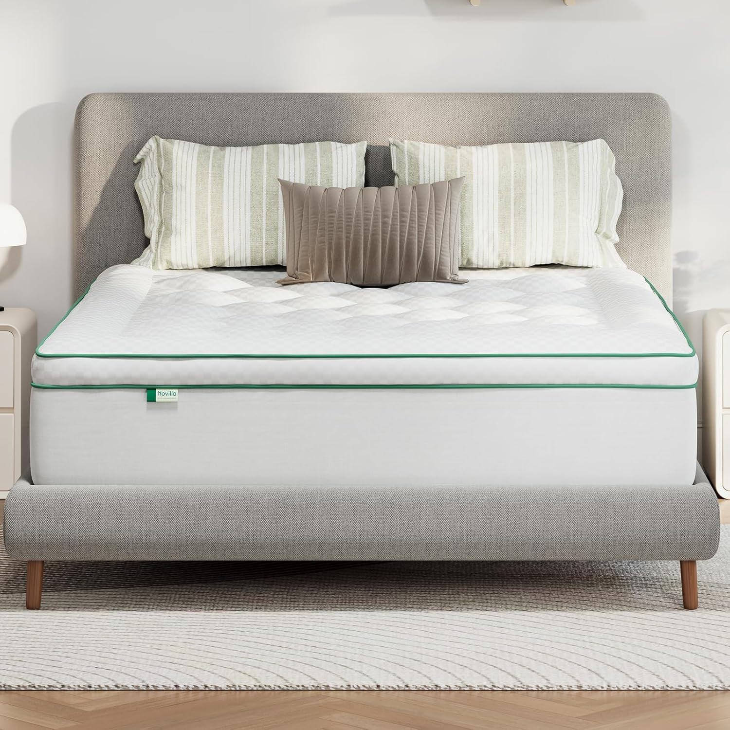 Surmatelas respirant 140x190 cm thermorégulateur matelassé en maille 3D