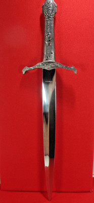 DAGGER 15   440 STAINLESS STEEL WITH BLACK ABS HARD SHEATH RUNES ON FITMENT & CH