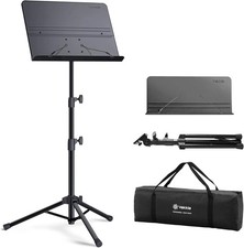 Vekkia Professional Portable Sheet Music Stand - Folding Adjustable Holder, with