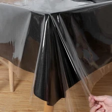 Obstal Clear Plastic Tablecloth 54 x 78 78 x 54" (Rectangular), 