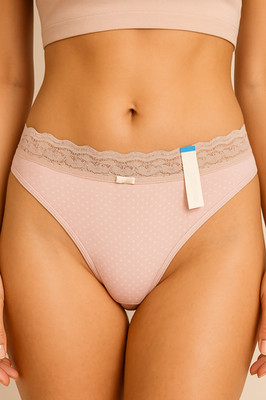 M&S Collection Women's Pink Lace Brazilian Briefs underwear   4 Pack