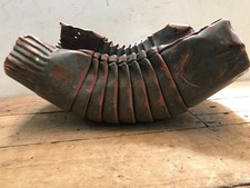 Planter Pot Garden Wall Art Old Sheet Copper Patina Verdigris Bent Mangled