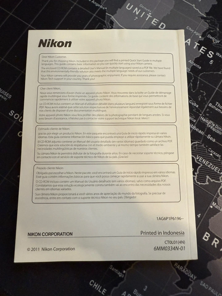 Cámara Nikon Coolpix L120 Guía de inicio rápido Manual EN FR ES PB OEM Foto 2 de 3