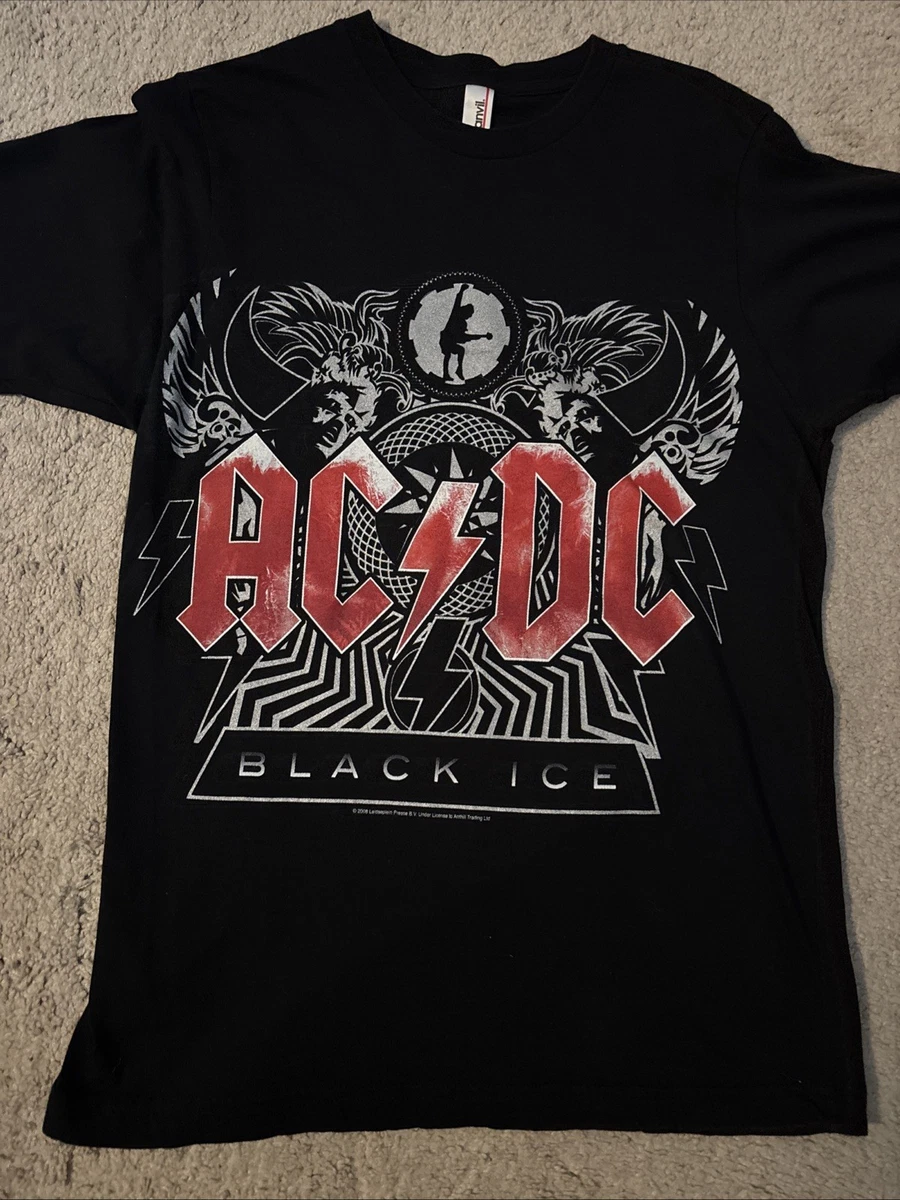 T-shirt AC/DC Vintage Années 90 - Groupe De Musique Métal, Taille L, Noir, Occasion Très Bon état