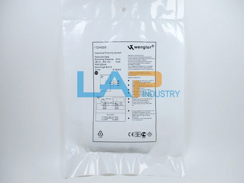 1PCS NEW For Wenglor Proximity switch I12H005 10-30VDC 200mA 4mm - Image 2 of 4