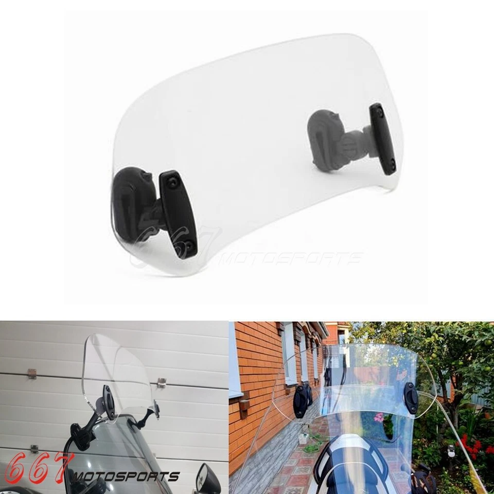 Windshield Extension Spoiler Air Deflector For BMW Honda Suzuki Yamaha Kawasaki - Image 2 of 4