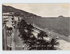 Postcard Passeggiata di via Roma Riviera dei Fiori Alassio Italy