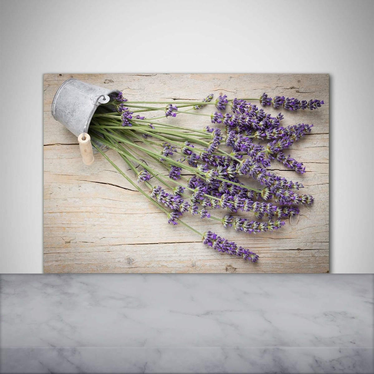 Tulup Panneaux De Cuisine Sur Verre - 100x70 - Fleurs De Lavande