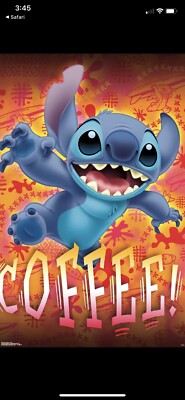 Disney Lilo and Stitch - Coffee Poster, New Never Opened