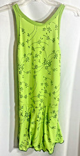 Figure Skating Dress Adult Womens Medium Green Roller Dance Sparkling