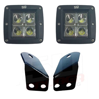2'' Cube Pod Lights A-Pillar Mount Brackets Fits Arctic Cat Wildcat X X4 2014-up