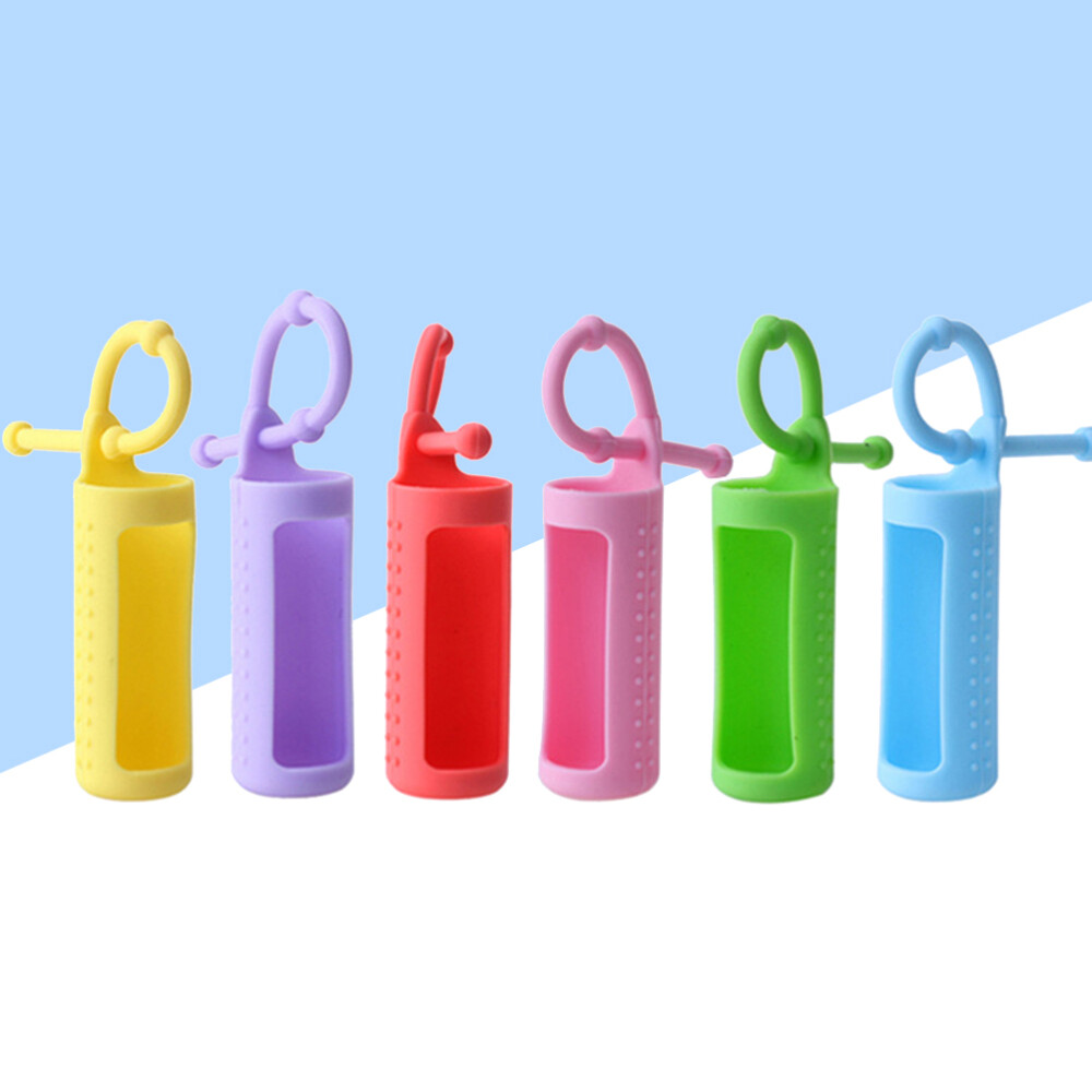 6PCS 10ML Glass Bottles Roller Bottle Holder Sleeve Essential Oil Protector