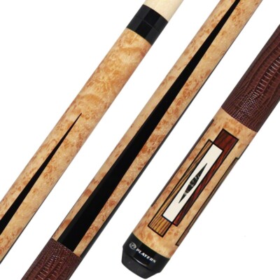 Players E2340 Two Piece Antique Maple/Leather Wrap Billiards Pool Cue Stick