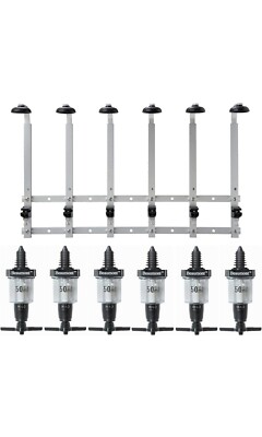 Beaumont 70cl/1L Wandhalterung Optikhalterung & 6x50ml Solo Bar Optik Spiritusmaß