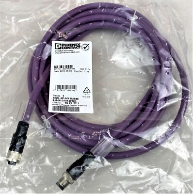 Phoenix Contact SAC-2P-M12MSB/4,0-910/M12FSB Bus-System Kabel 4m, OVP