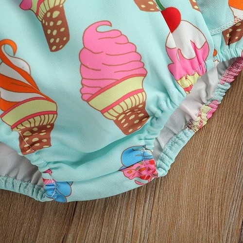 Toddler Newborn Baby Girl Summer Ruffle Tops Suspender Shorts Headband Outfits - Picture 5 of 11