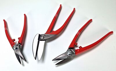 STUBAI Mikro Blechscheren Set 3 teilig Blechschere Mini Durchlaufschere Pelikan
