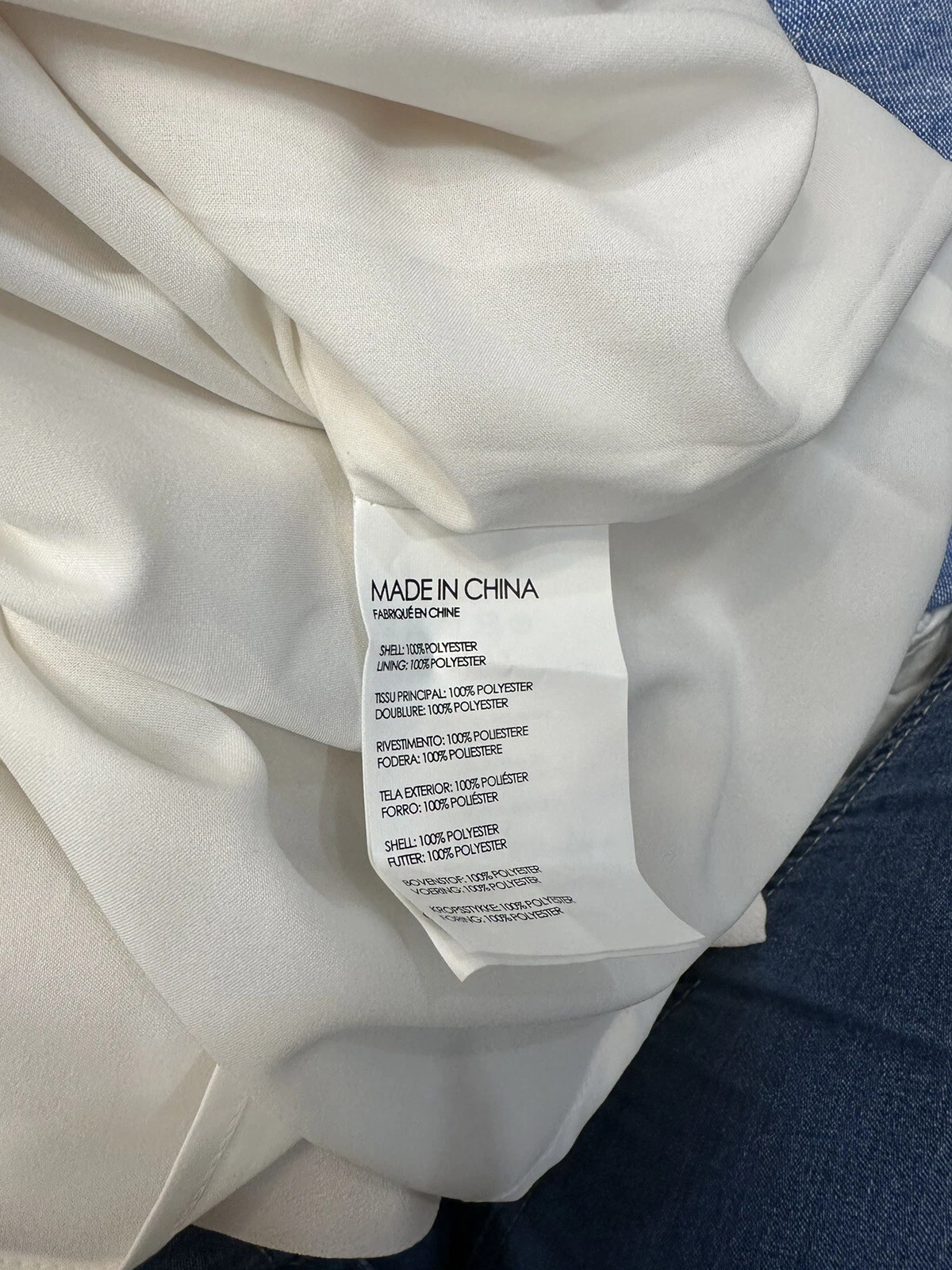 OFF WHITE Abito Club Monaco Larchye bianco sporco bianco nuovo con etichetta taglia 2