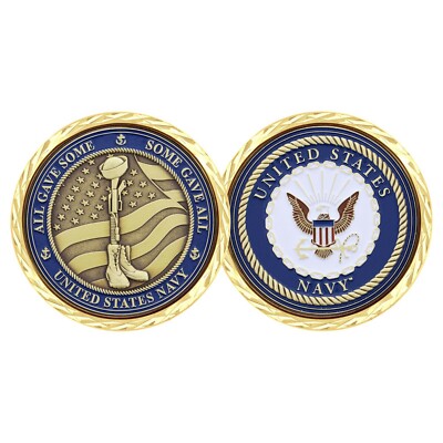 NAVY FALLEN HEROS ALL GAVE SOME SOME GAVE ALL  1.75'' CHALLENGE COIN HERO