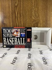 SNES Super Nintendo Tecmo Super Baseball Instructions and Box Only