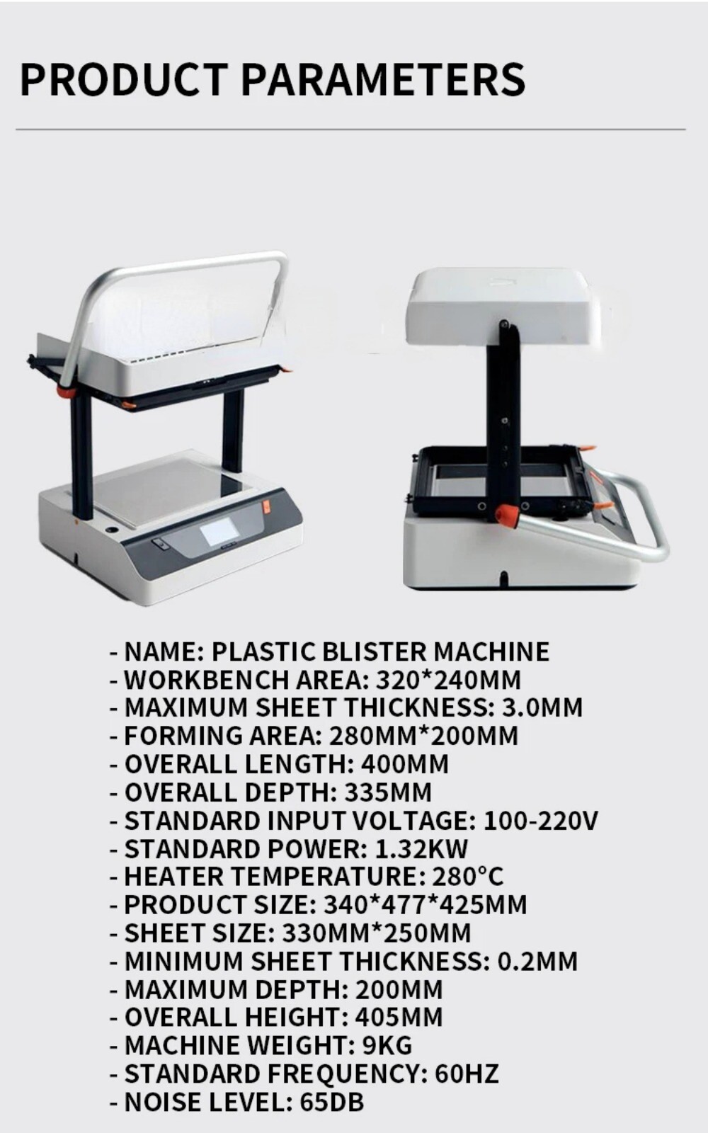 Manual Plastic Vacuum Forming Machine Small Blister Vacuum Forming Machine