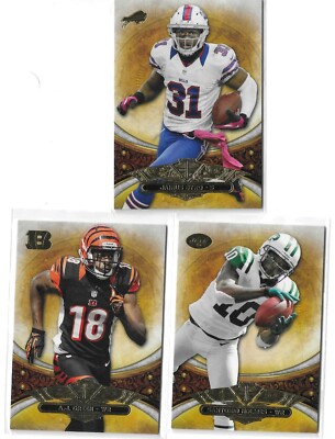 (3) 2013 Topps Triple Threads  Football Card LOT   HOLMES+GREEN+BYRD