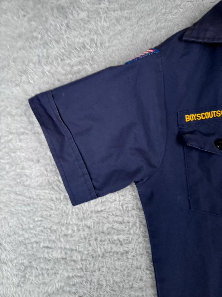 Boy Scouts of America Shirt Youth Medium Blue Short Sleeve Utah Button Up - Image 3 of 4