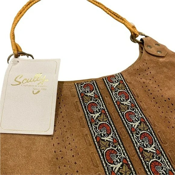 Scully Turquoise/Brown Grade A Leather Boho/Western Purse NWT