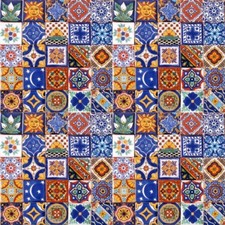 004 SET with 100 Mexican 2x2 Ceramic Tiles Handmade Handpainted Clay Tile