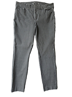 Old Navy High Rise Black and White Checkered Pixie Pants Womens Size 12