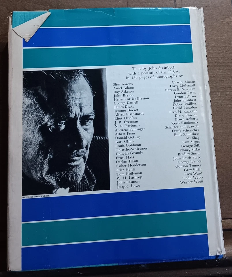 America and Americans, John Steinbeck, 1st edition, 1966, HCDJ, Viking Press Foto 2 de 3