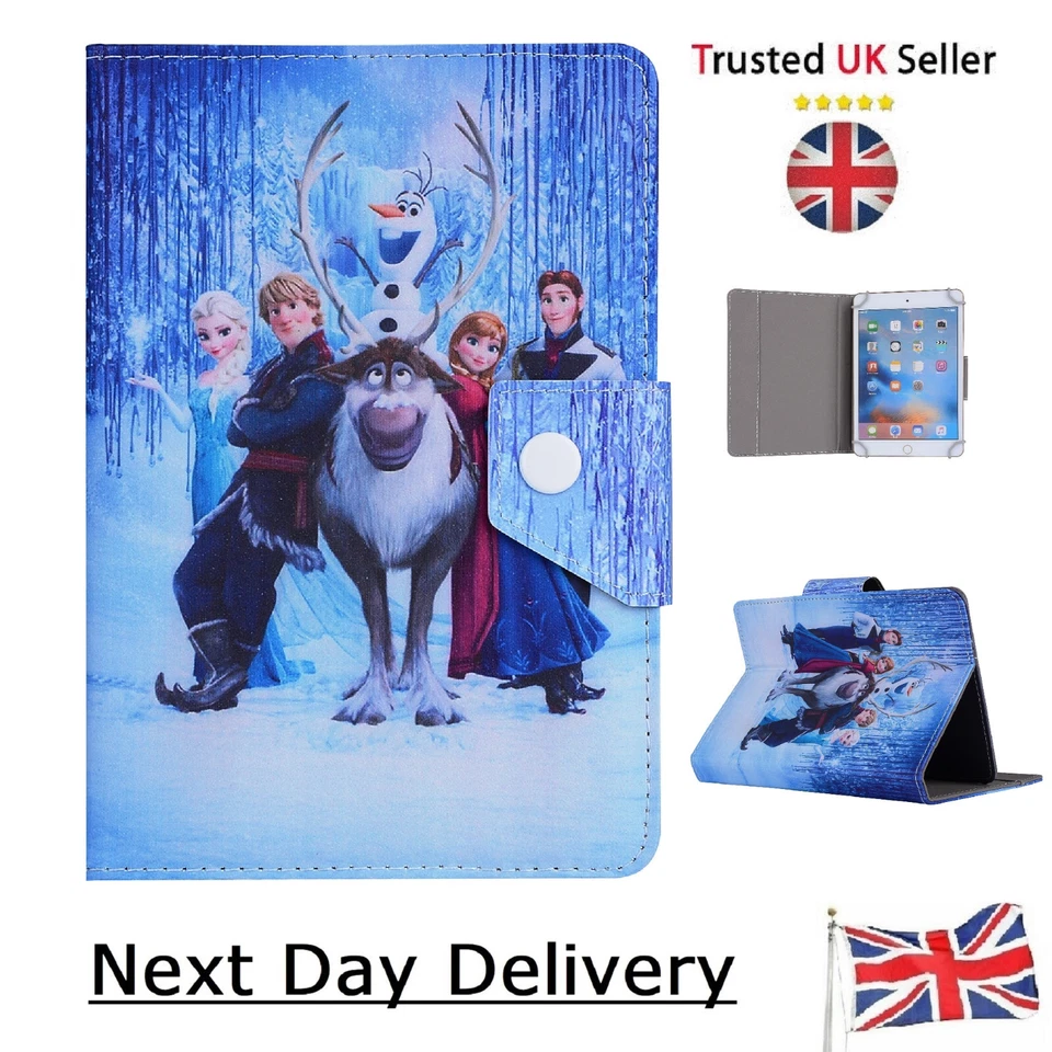 Kids Girls Frozen Case for iPad Air 1/2 9.7 9th 10.2 Gen 5/6/7/8 Mini 3/4/5/6 - Image 2 of 4