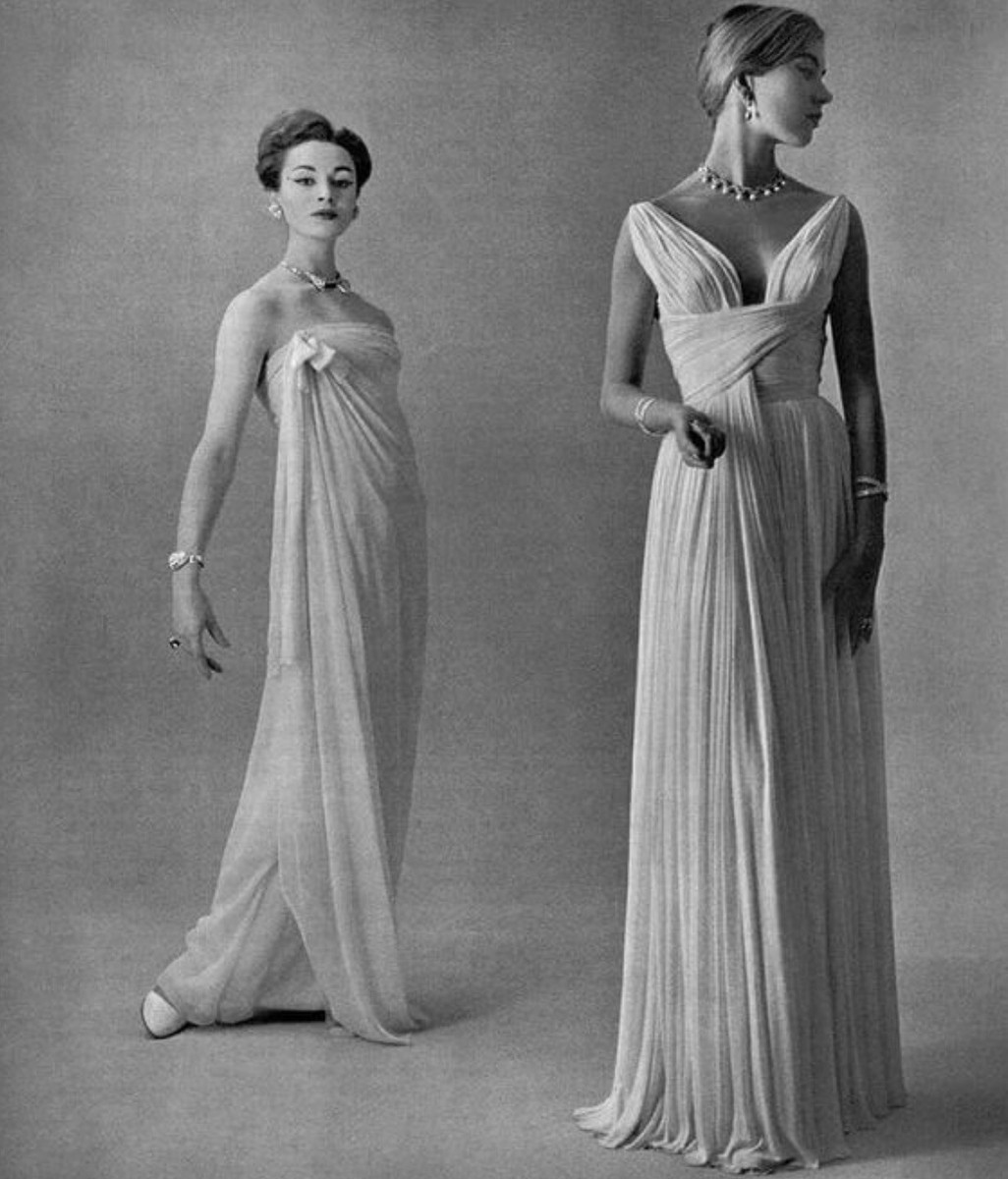 Madame Grès Haute Couture 1956 Pleated Chartreuse Yellow Jersey