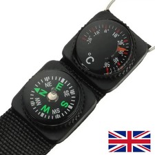 3 in 1 Outdoor Carabiner Key Ring with Compass and Thermometer Survival tool
