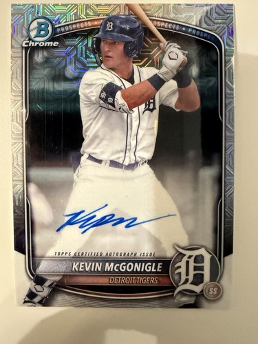 Kevin McGonigle #BMA-KM 2025 Bowman Prospect Mega Autograph card