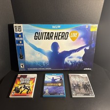 Guitar Hero Live (Nintendo Wii U, 2015) Guitar Game Bundle - Tested