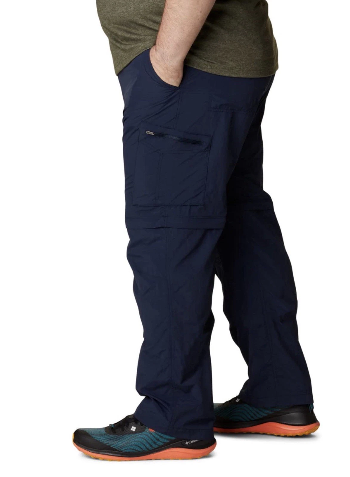 Columbia PFG Deep Waves Convertible Pants Mens 42x30 Navy Blue UPF NWT